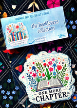 Load image into Gallery viewer, Large Die-Cut Book Lovers Stickers. Special EASY PEEL design HANDMADE in the uk, 7cm 2.75 in. 18 designs and quotes. Buy 1 to 18
