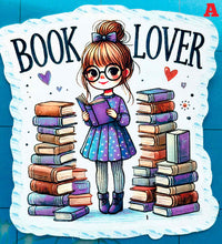 Load image into Gallery viewer, Large Die-Cut Book Lovers Stickers. Special EASY PEEL design HANDMADE in the uk, 7cm 2.75 in. 18 designs and quotes. Buy 1 to 18
