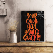Load image into Gallery viewer, Halloween Custom Chalkboard, Halloween Decor Chalkboard, Custom Halloween Poster, Bar Sign Blackboard, Instant Poster, Custom Typography
