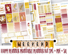 Load image into Gallery viewer, Unique Happy Planner gratitude kit with touches of gold leaf effect. Instant download planner stickers.
