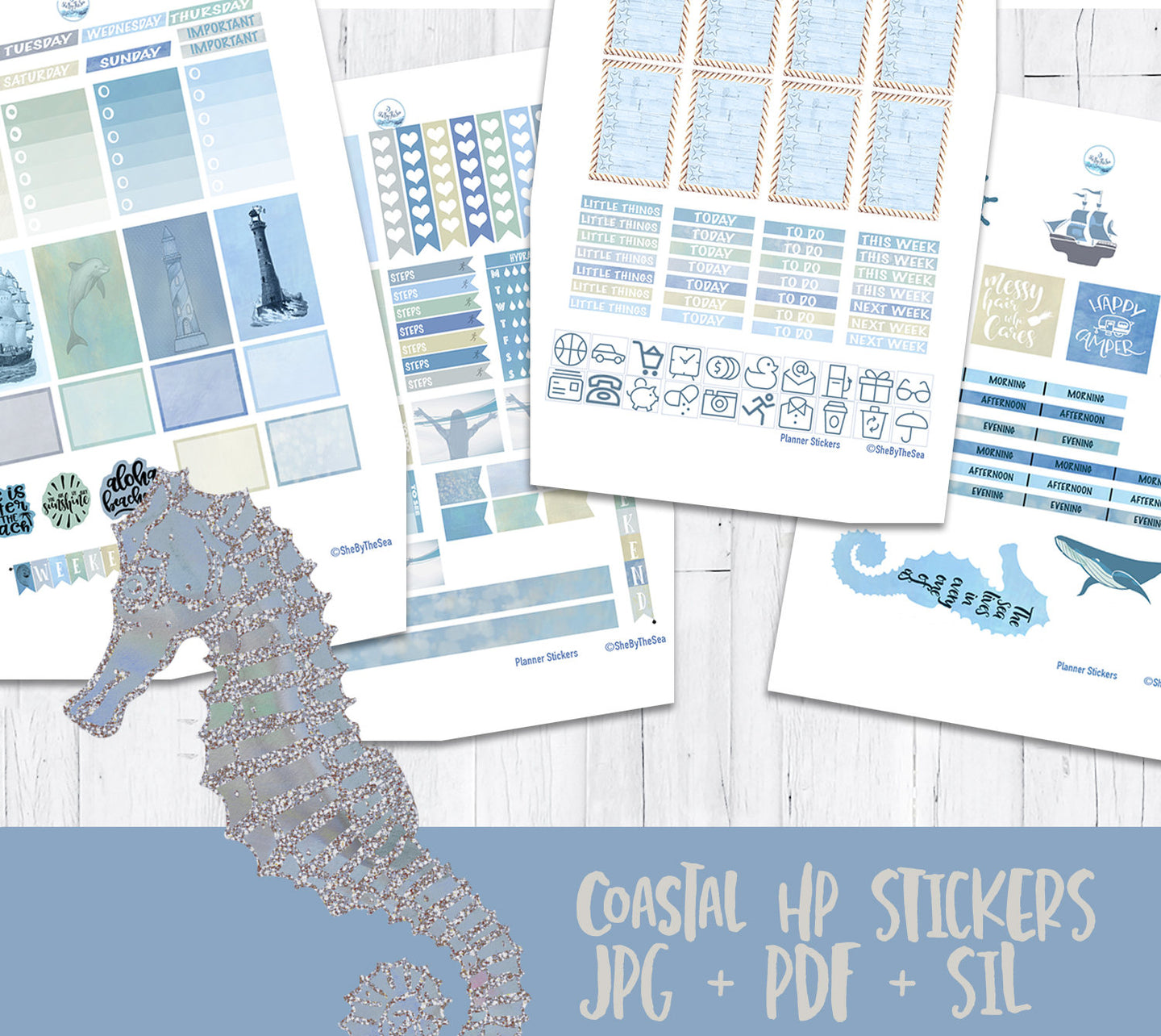 Printable Nautical Planner Kit to fit Happy Planner Weekly