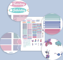 Load image into Gallery viewer, Festival Girls Planner Kit for Erin Condren or Happy Planner. Boho, hippy style planner stickers, perfect for summer music festivals
