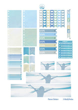 Load image into Gallery viewer, Printable Nautical Planner Kit to fit Erin Condren Lifeplanner. Coastal theme of blues and sand. Download now, print and cut
