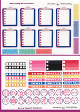 Load image into Gallery viewer, Retro Music Themed Vertical Planner Kit - Choose from Happy Planner or Erin Condren Sizes. Brightly coloured stickers with a disco theme.
