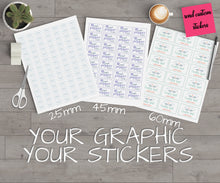 Load image into Gallery viewer, Custom Rectangle Stickers of Your Image or Text. Product labels, perfect for candles or beauty products etc. Small orders accepted. Handmade in the UK
