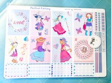 Load image into Gallery viewer, Boho Sticker Kit for a Happy Planner - &#39;Festival Fantasy&#39; a fun summer vertical planner kit handmade in the UK
