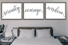 Load image into Gallery viewer, Set of Three PRINTABLE Rehab Posters displaying Serenity and  Courage and Wisdom | AA Serenity Prayer Prints | Meeting Room Recovery Wall Art | 12 Step Digital Prints
