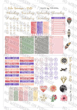 Load image into Gallery viewer, Boho Ethnic Vertical Planner Sticker Kit - A gorgeous vertical kit with purples and gold
