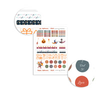 Load image into Gallery viewer, Halloween Vertical Kit to Fit Erin Condren - A cute weekly planner kit with eight sheets of stickers. Handmade in the UK
