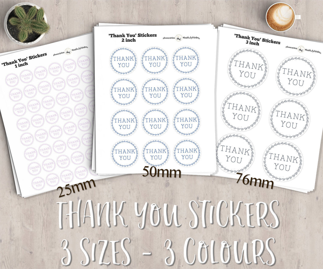 THANK YOU Stickers | | Gift Bag Stickers | Business Labels | Wedding Stickers | Premium Matte Stickers | Party Favour Sheets of Stickers