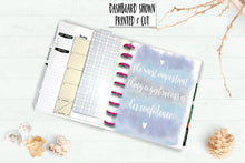 Load image into Gallery viewer, 7 x 9 Printable Planner Dashboard with Watercolour Soft Pastel Colours - THE MOST IMPORTANT THING A GIRL WEARS IS HER CONFIDENCE

