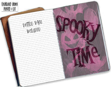 Load image into Gallery viewer, Purple Halloween Dashboards | TN PRINTABLE Inserts to fit A6 and B6 Travelers Notebook |  Fall Halloween TN Insert | Dashboard for Foxy Fix
