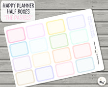 Load image into Gallery viewer, Colour Coding Planner Stickers - pastel shades half box functional stickers to fit the Happy Planner Classic

