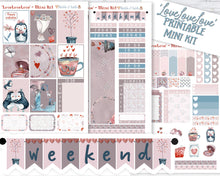 Load image into Gallery viewer, &#39;LoveLoveLove&#39; A printable Valentine planner stickers set, in gorgeous deep but muted shades.
