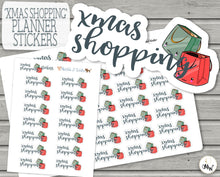 Load image into Gallery viewer, Christmas Shopping Planner Stickers | Kawaii Functional | BUJO Stickers | Kawaii Gift Shopping Script Stickers | Hobonichi Weeks Stickers
