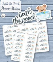 Load image into Gallery viewer, &#39;Dogs Bathtime&#39; Cute Stickers - mini handmade planner stickers from the Functional Art kawaii series
