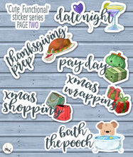 Load image into Gallery viewer, Pay Day Stickers - mini handmade planner stickers from the Functional Art Kawaii series
