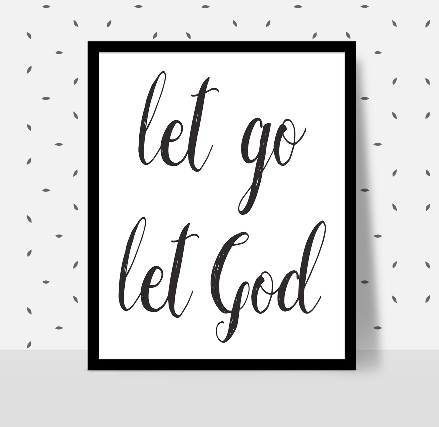 LET GO LET GOD - Alcoholics Anonymous, 12-step programs recovery Printable.