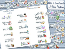 Load image into Gallery viewer, Assorted set of 19 Mini Stickers - Functional cute deco for planners and notebooks
