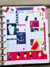 Load image into Gallery viewer, Hot Pink Vertical Mini Planner Kit - With gorgeous brightly coloured stickers especially for summer and vacation time
